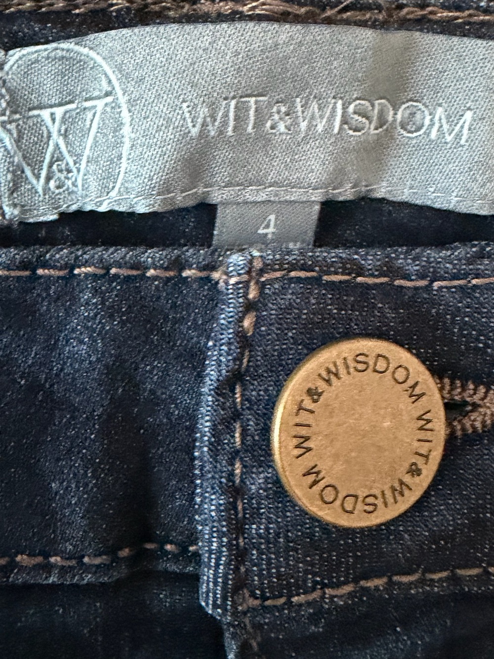 Wit & Wisdom |Dark Wash |Stretch Jeans |Size 4 |Slim Straight Denim - Picture 4 of 11